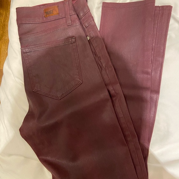 Paige burgundy waxed jeans - Picture 2 of 4